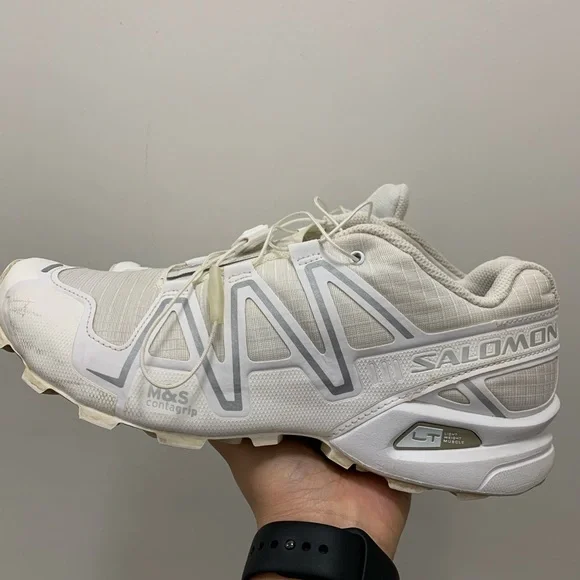 Salomon White Speedcross 3 Quick-Lace Trail Sneakers women’s 9 men’s 8 - Picture 4 of 12